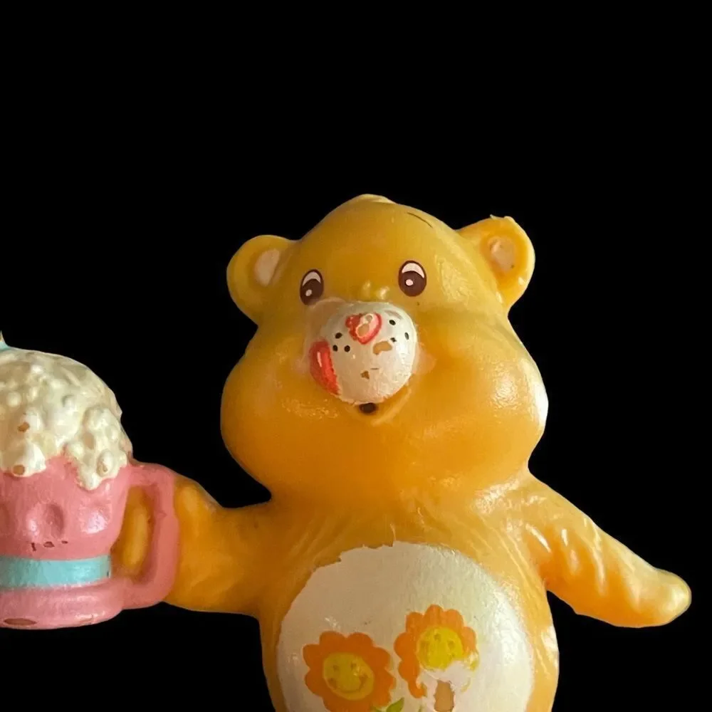 Set of 2 Care Bears Mini Figurines Wish Bear Friendship Bear